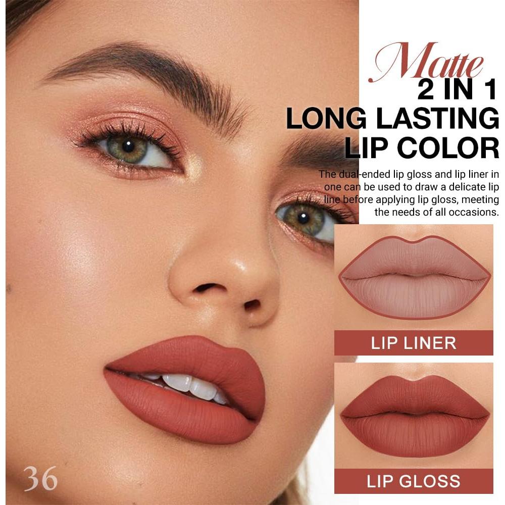 Lápiz Labial Mate evpct 4.14 ml Marrón Rojizo y Tinte de Labios