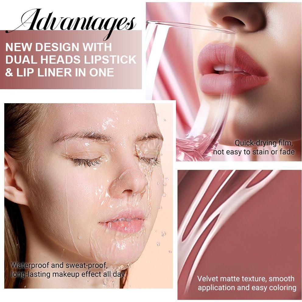 Lápiz Labial Mate evpct 4.14 ml Marrón Rojizo y Tinte de Labios