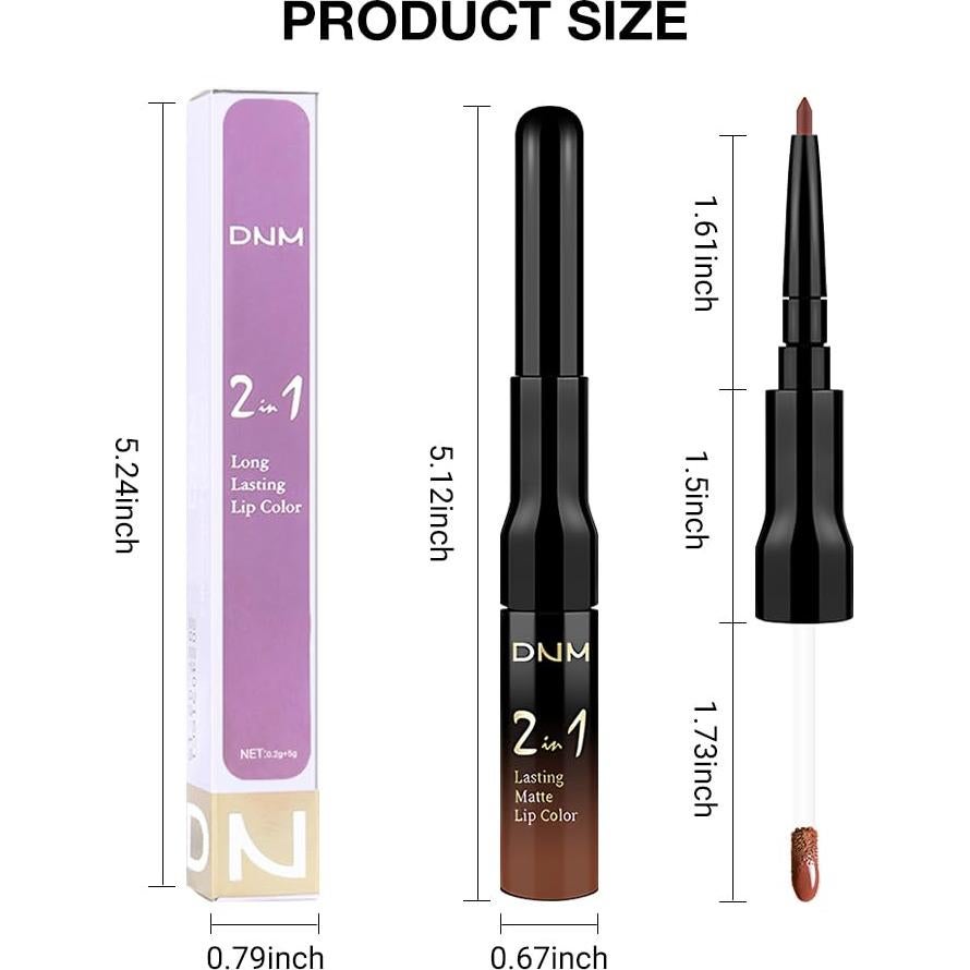 Lápiz Labial Mate evpct 4.14 ml Marrón Rojizo y Tinte de Labios