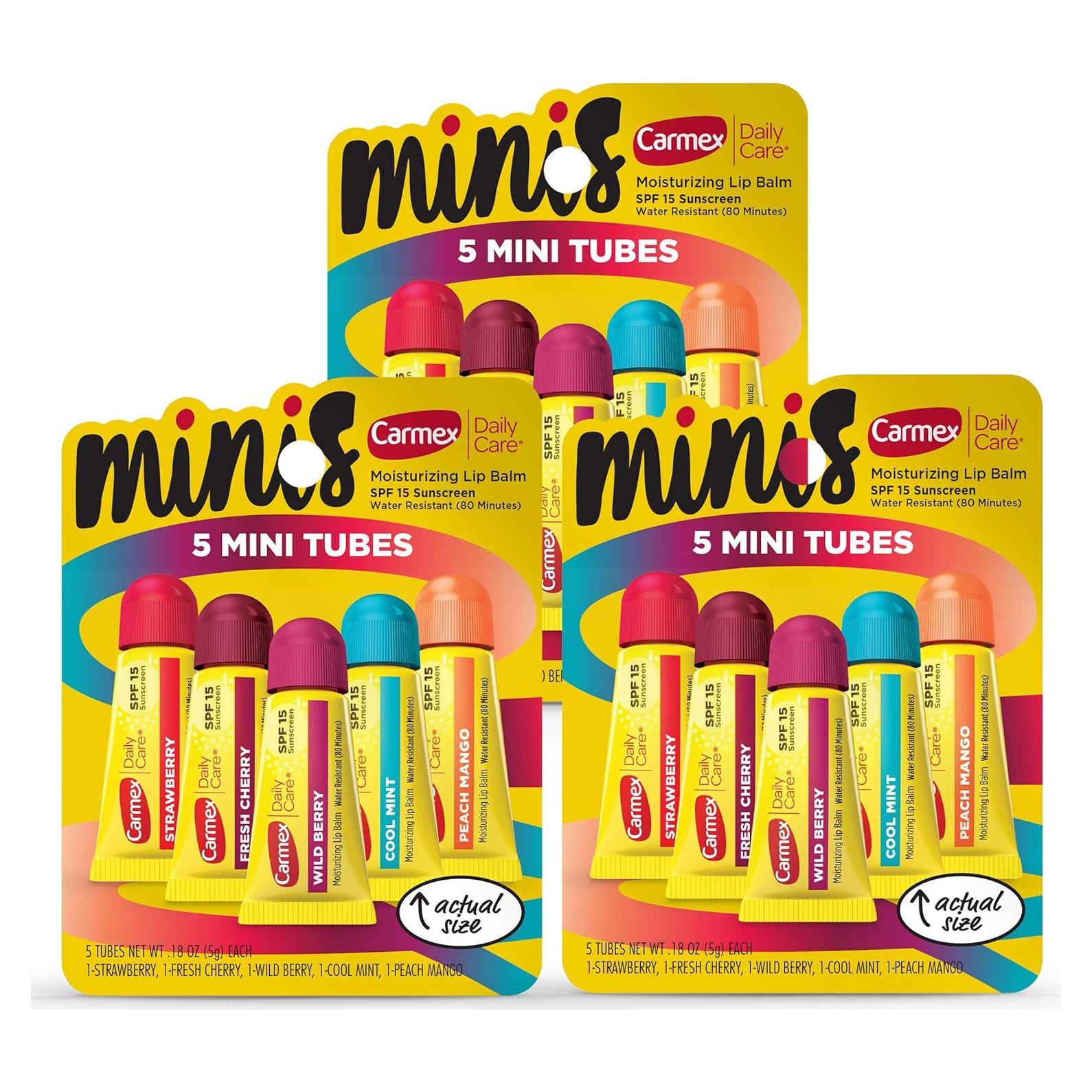 Carmex Balsamo Labial Hidratante SPF 15 - 15 Tubos Mini