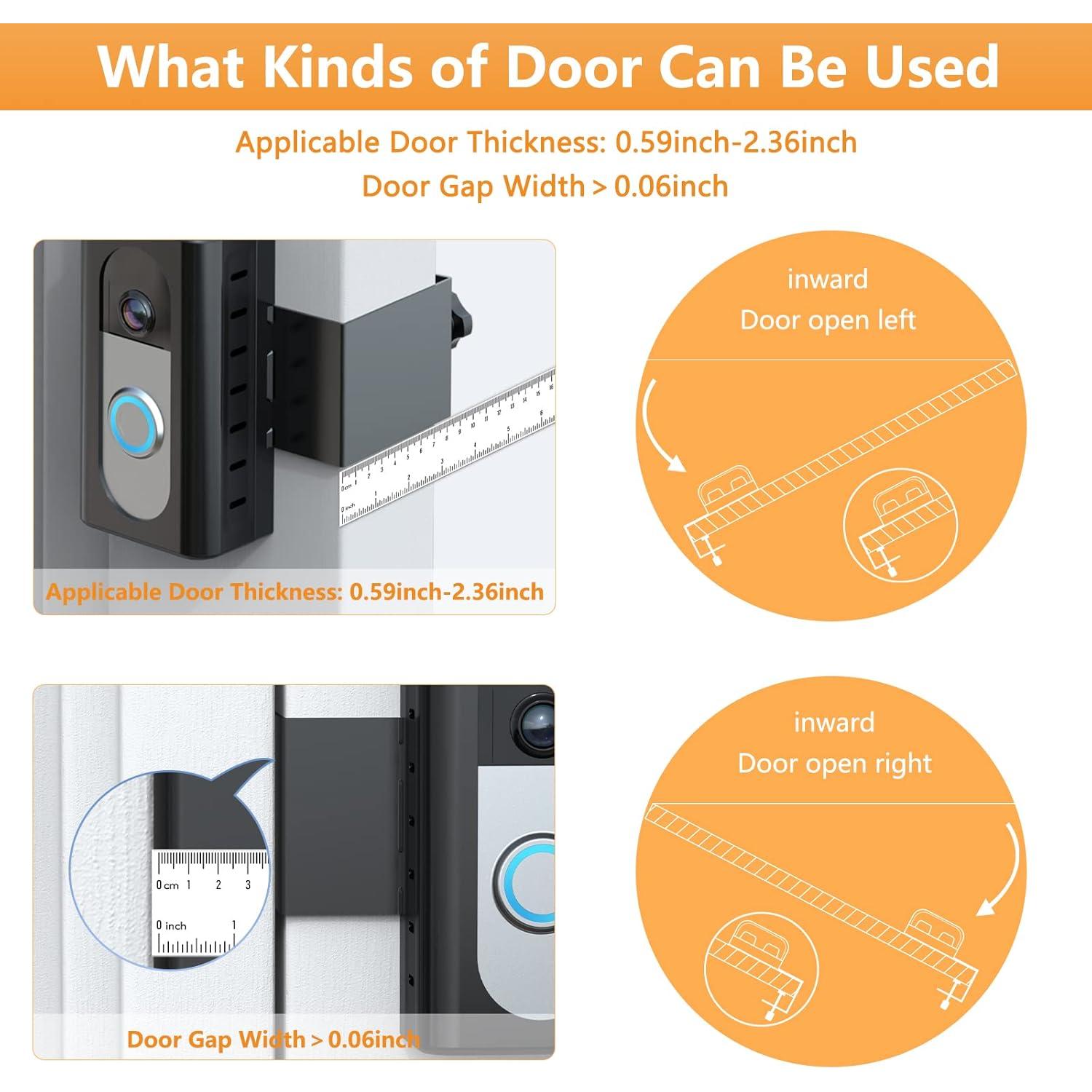 Soporte para Timbre de Video QIBOX a Prueba de Robo Negro