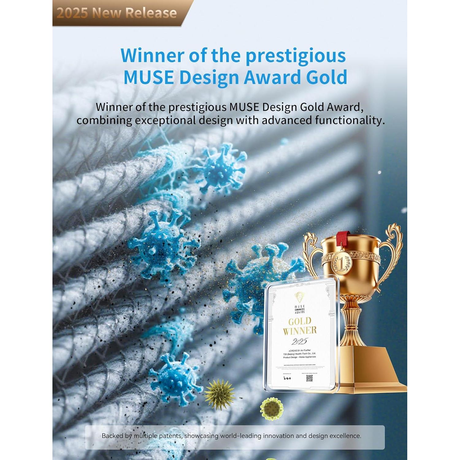 Purificador de Aire Inteligente xCREAS Brivo300s 180 m²/h