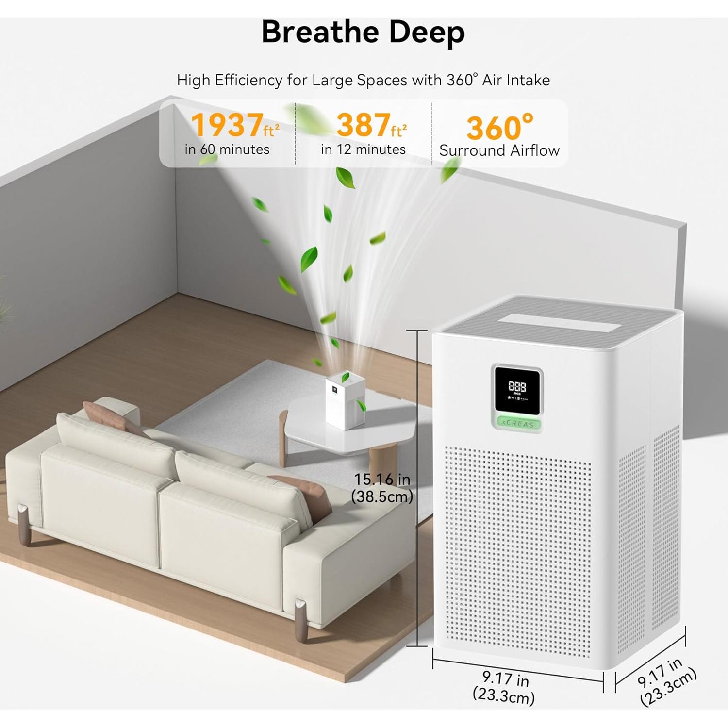 Purificador de aire HEPA 13 xCREAS Brivo300 para 180 m²