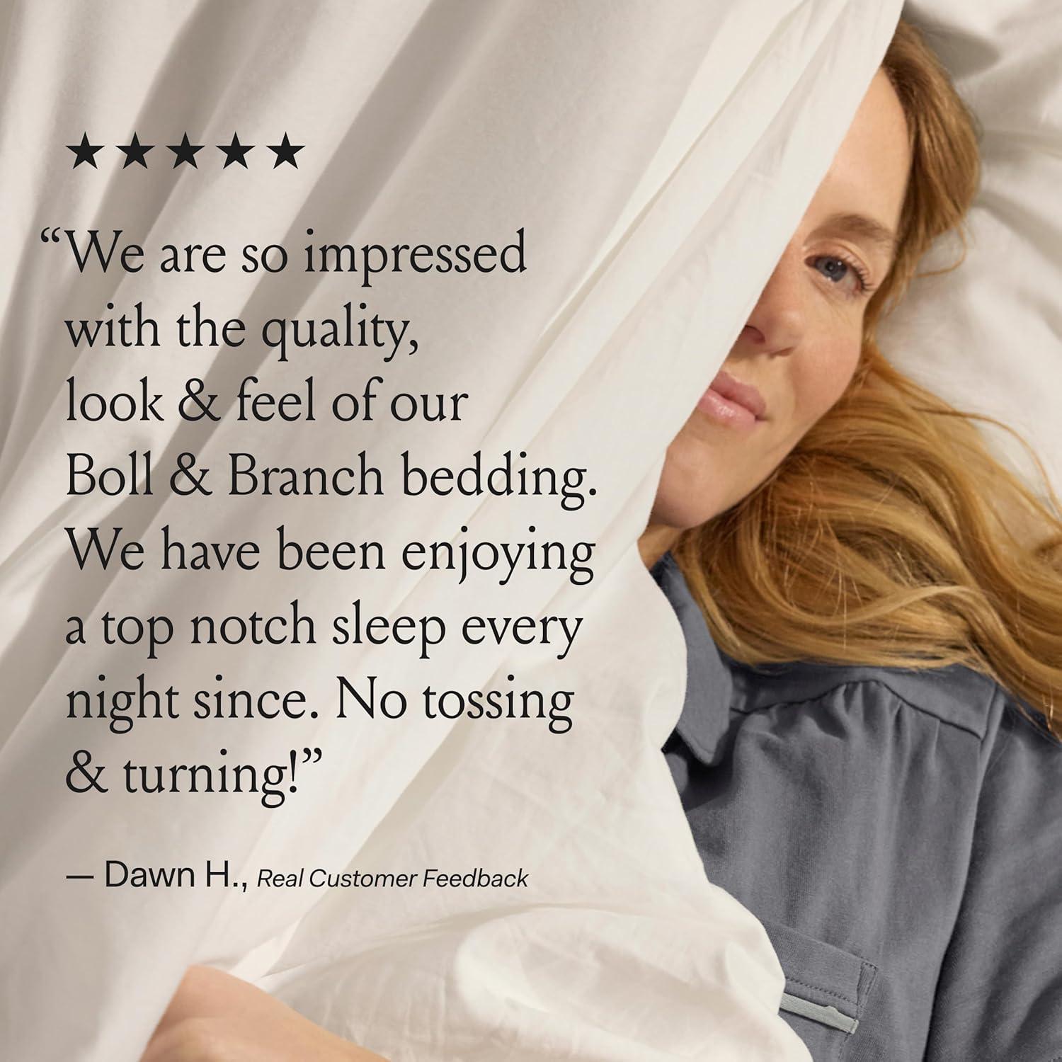 Juego de Edredón Twin BOLL & BRANCH 100% Algodón Orgánico Mineral