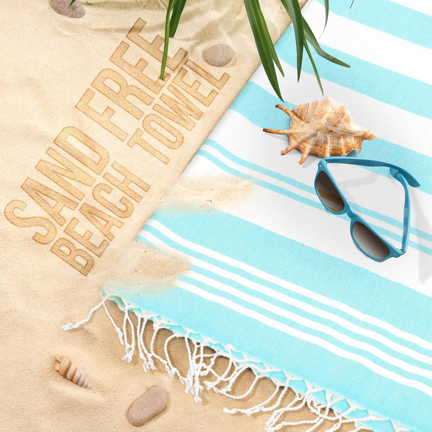 Toallas de Playa Utopia Paquete de 4 Algodón Aqua 182.9x101.6cm