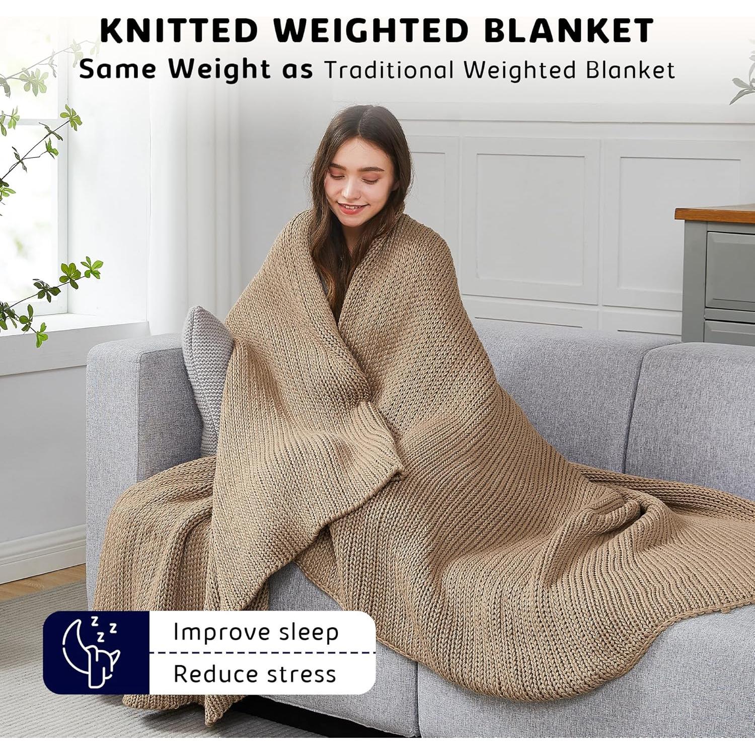 Manta Pesada Tejida L'AGRATY 122x183cm 5.4kg Transpirable