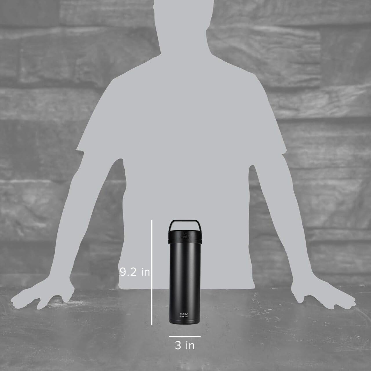 Prensa Francesa de Viaje ESPRO P0, Acero Inoxidable 0.47L