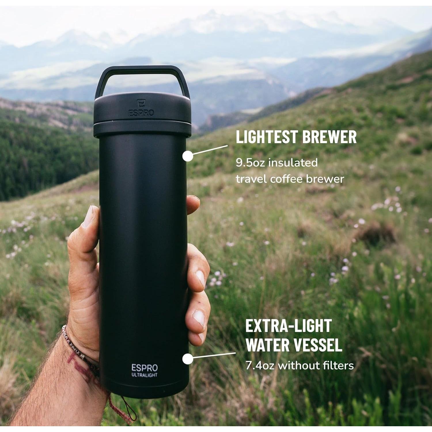 Prensa Francesa de Viaje ESPRO P0, Acero Inoxidable 0.47L