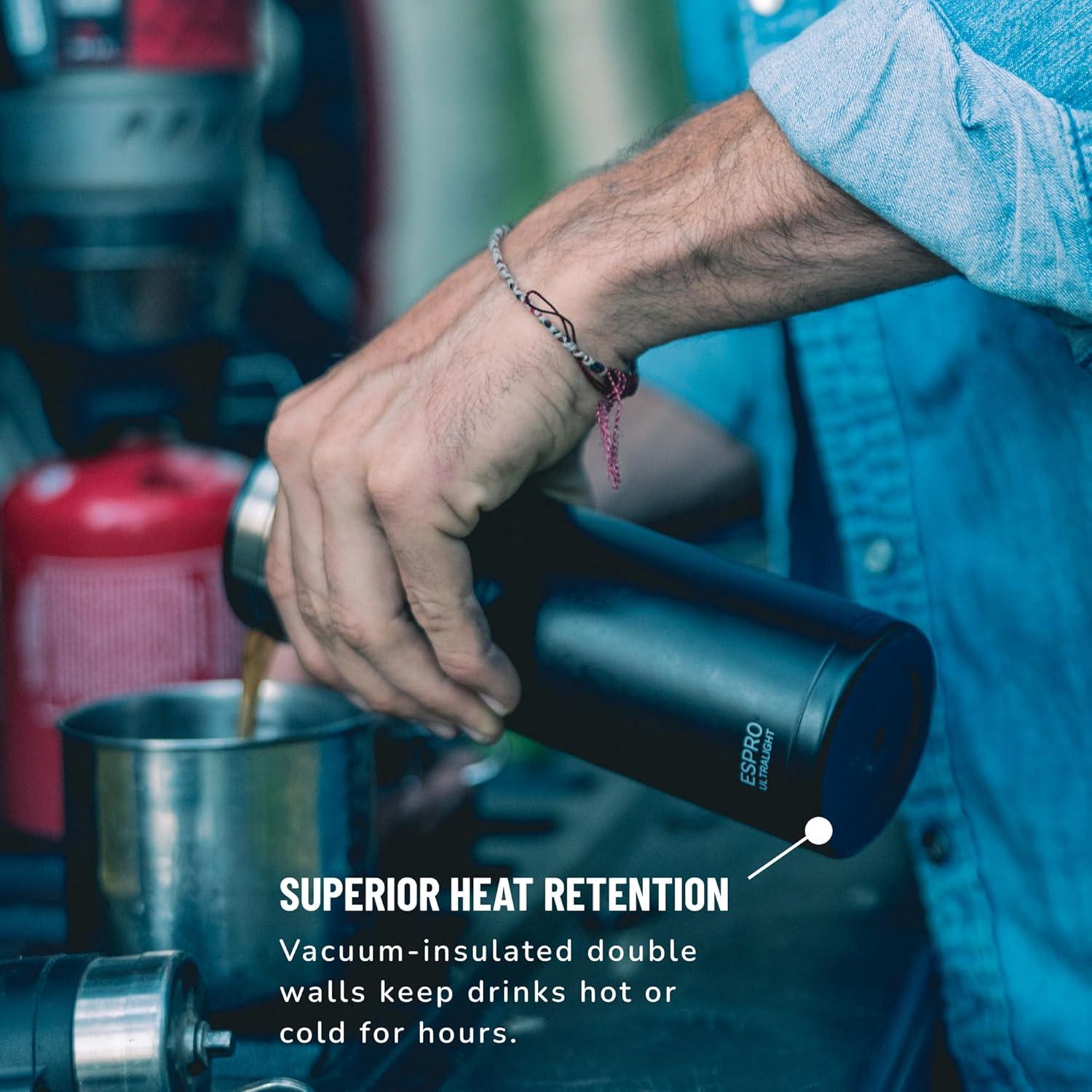 Prensa Francesa de Viaje ESPRO P0, Acero Inoxidable 0.47L