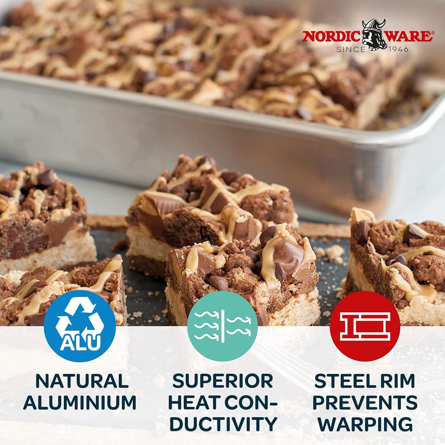 Bandeja para Pasteles Rectangular Nordic Ware 32.8x24.1cm Aluminio