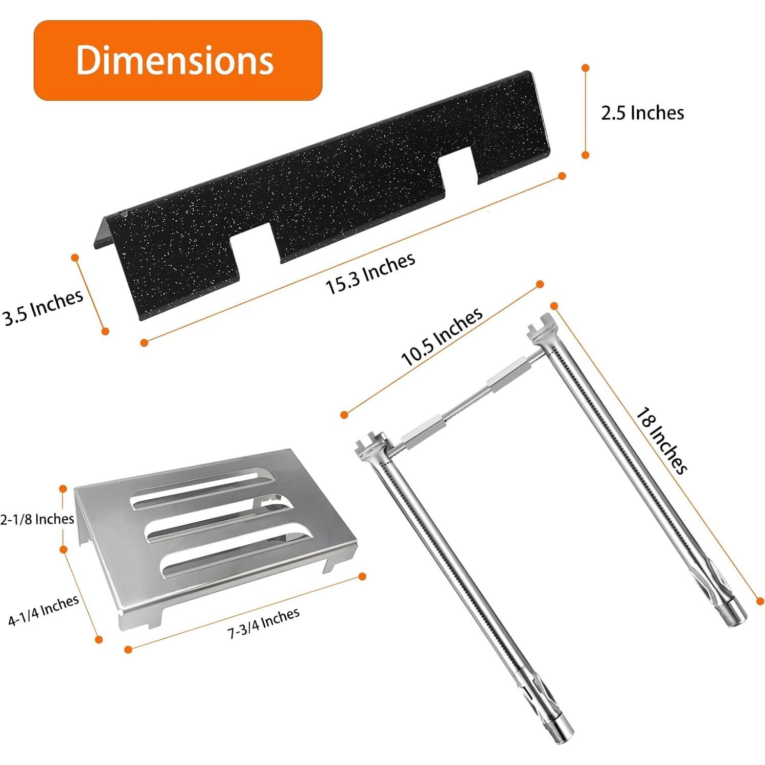 Piezas de Repuesto Weber Spirit II 200 - Deflector, Barras y Quemador