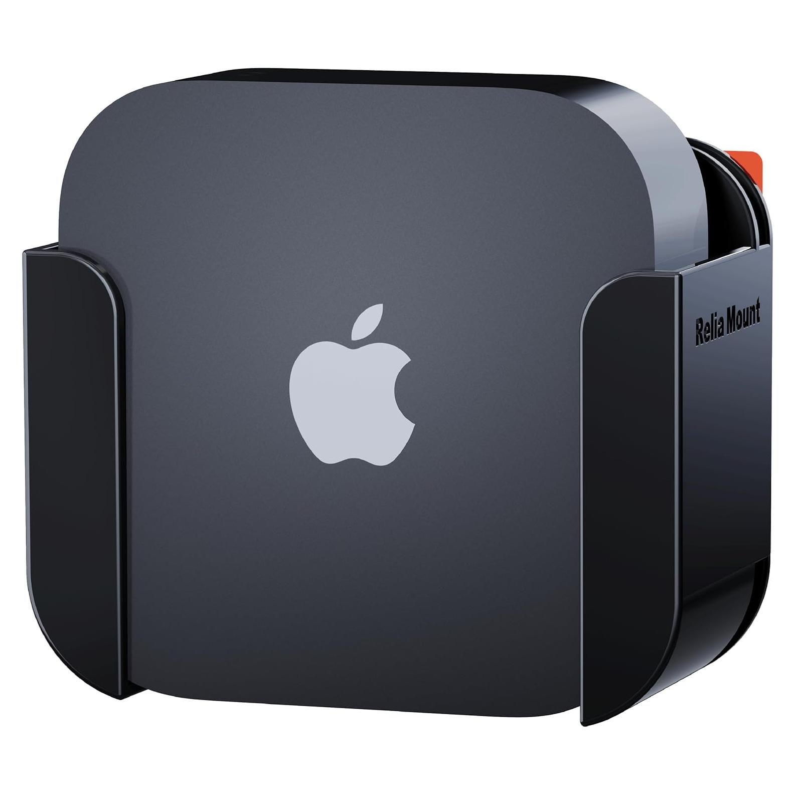 Soporte Básico Negro ReliaMount para Apple TV 4K - Sin Agujeros