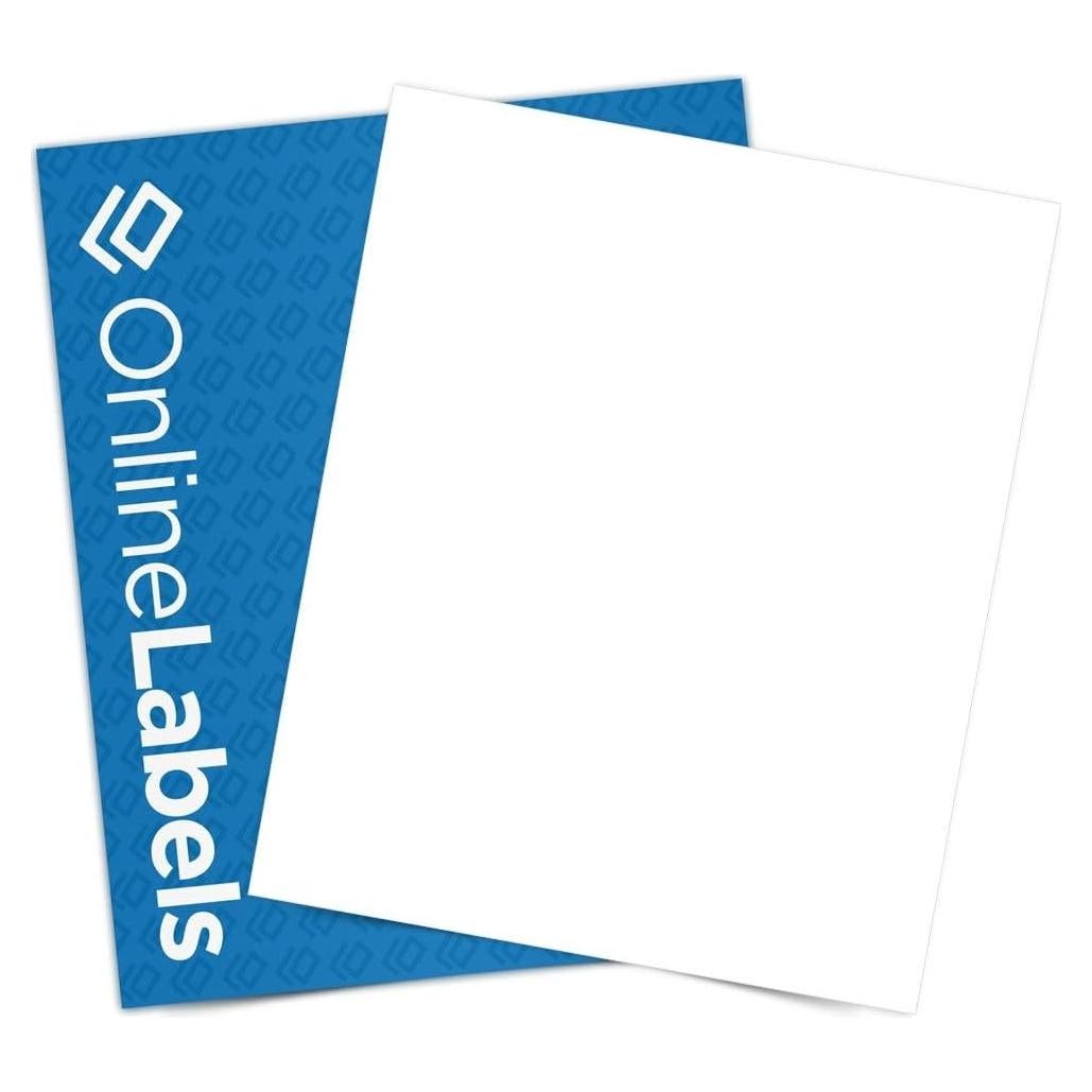 Papel de Etiquetas de Poliéster Impermeable OnlineLabels 25 Hojas