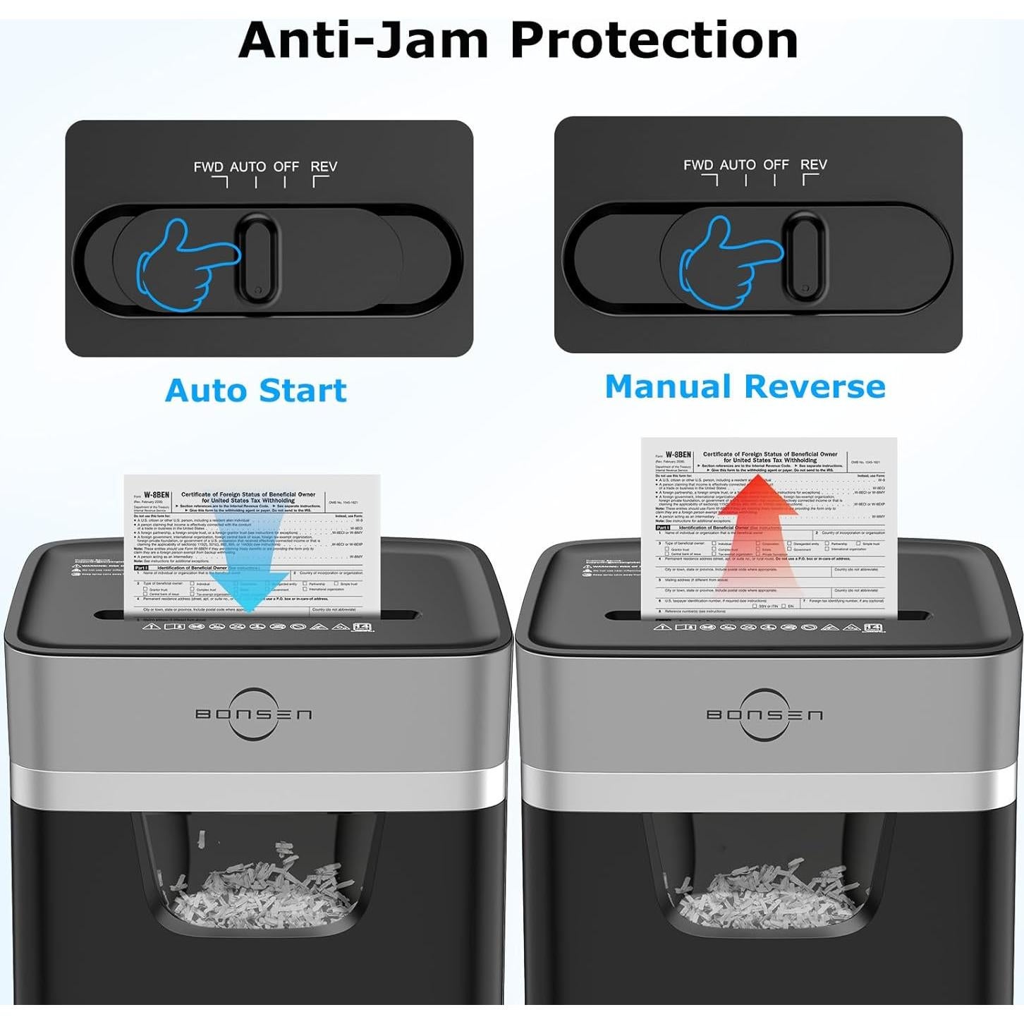 Trituradora de Papel BONSEN S3112 Corte Cruzado 14 Hojas