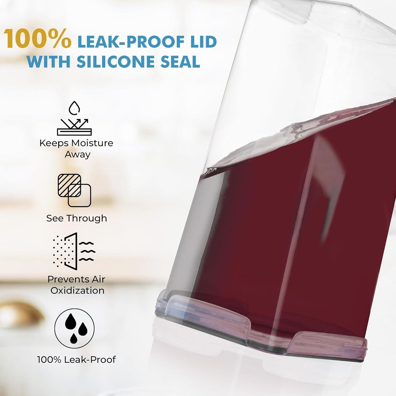 Shazo 2 PC Contenedores Almacenamiento 9.5L Herméticos Cocina