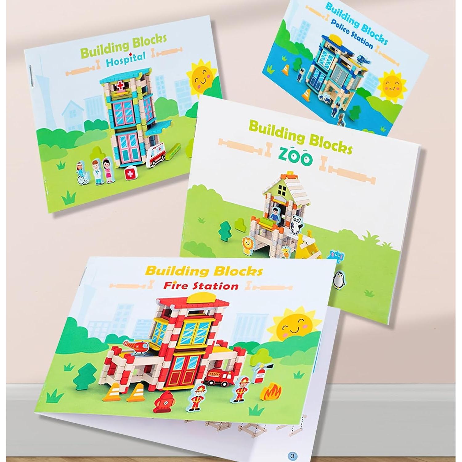 Juego de Bloques de Madera MIKNEKE 50 Piezas para Niños 3+