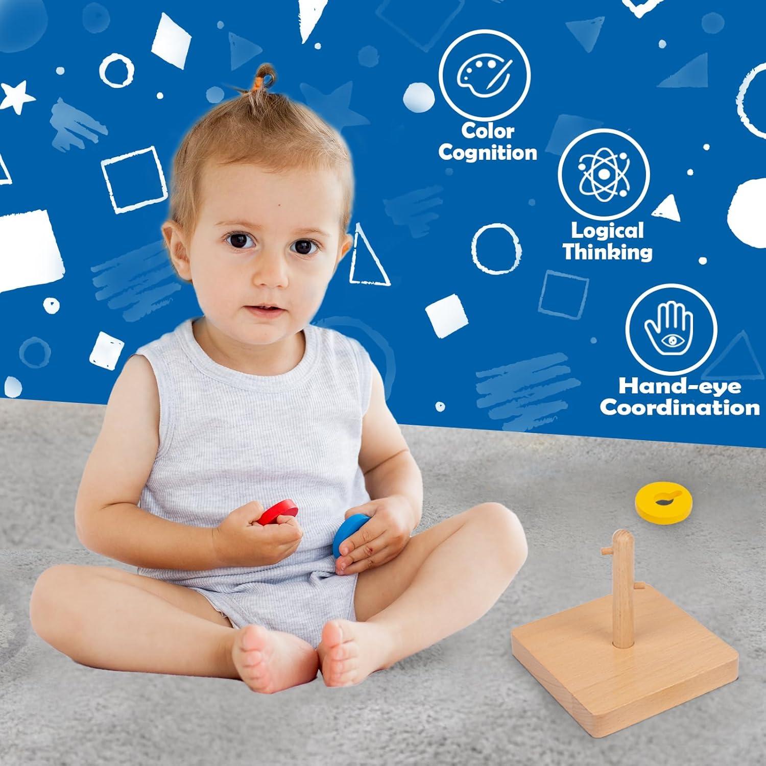 Juguete de Madera Adena Montessori para Clasificar y Girar