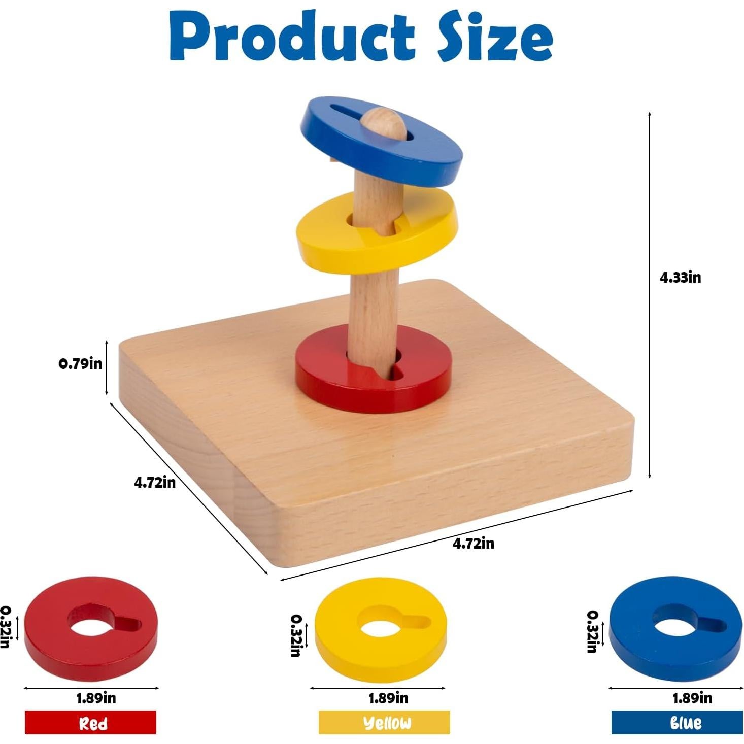 Juguete de Madera Adena Montessori para Clasificar y Girar