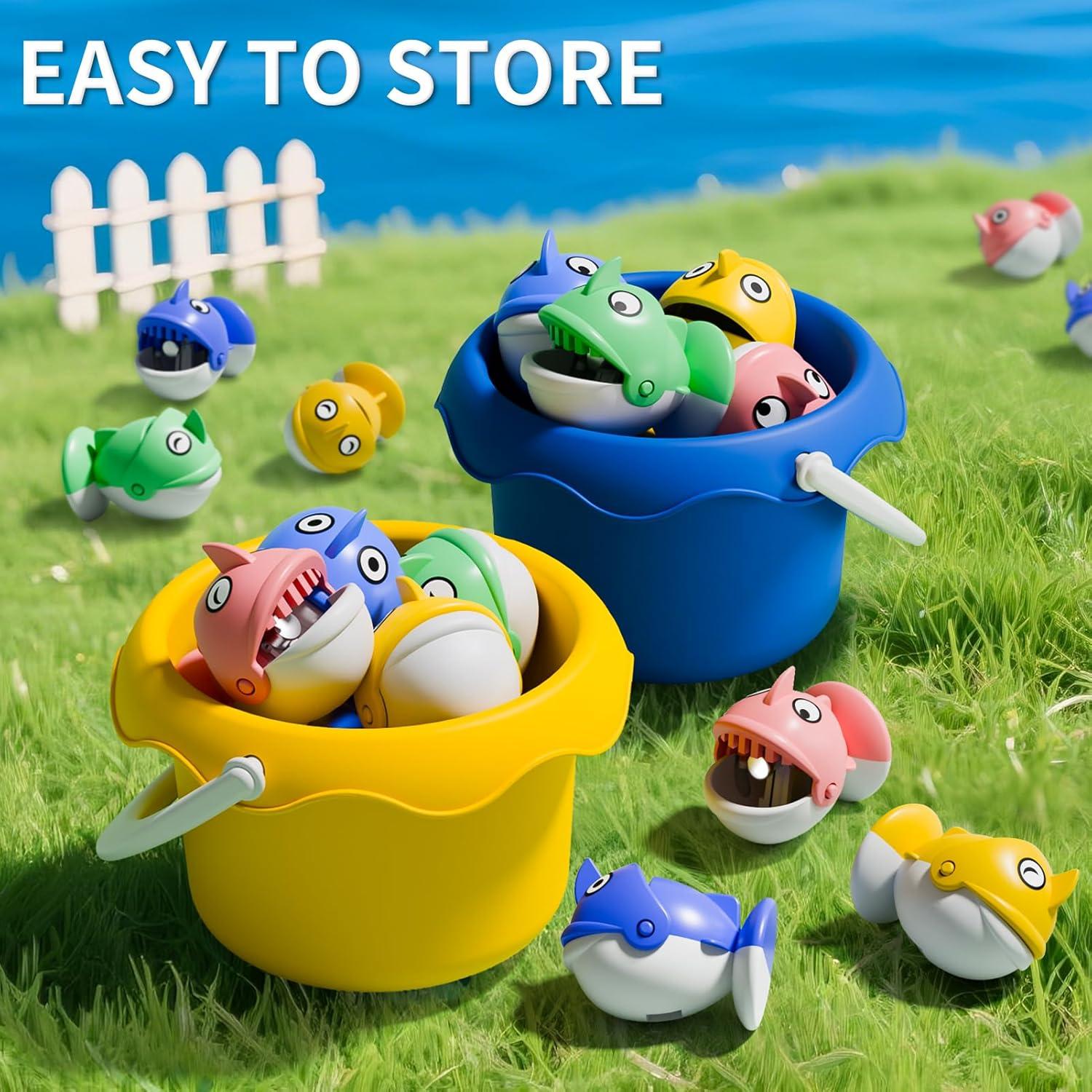 Juego de Pesca Magnético 66 PCS OCÉANO NARANJA para Niños 3-6 Años