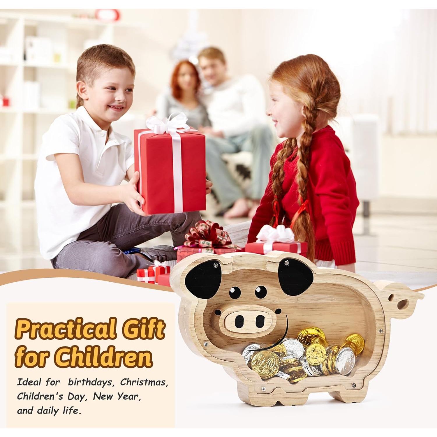 Hucha de Madera Irrompible SproutBuddies 24.1 cm para Niños