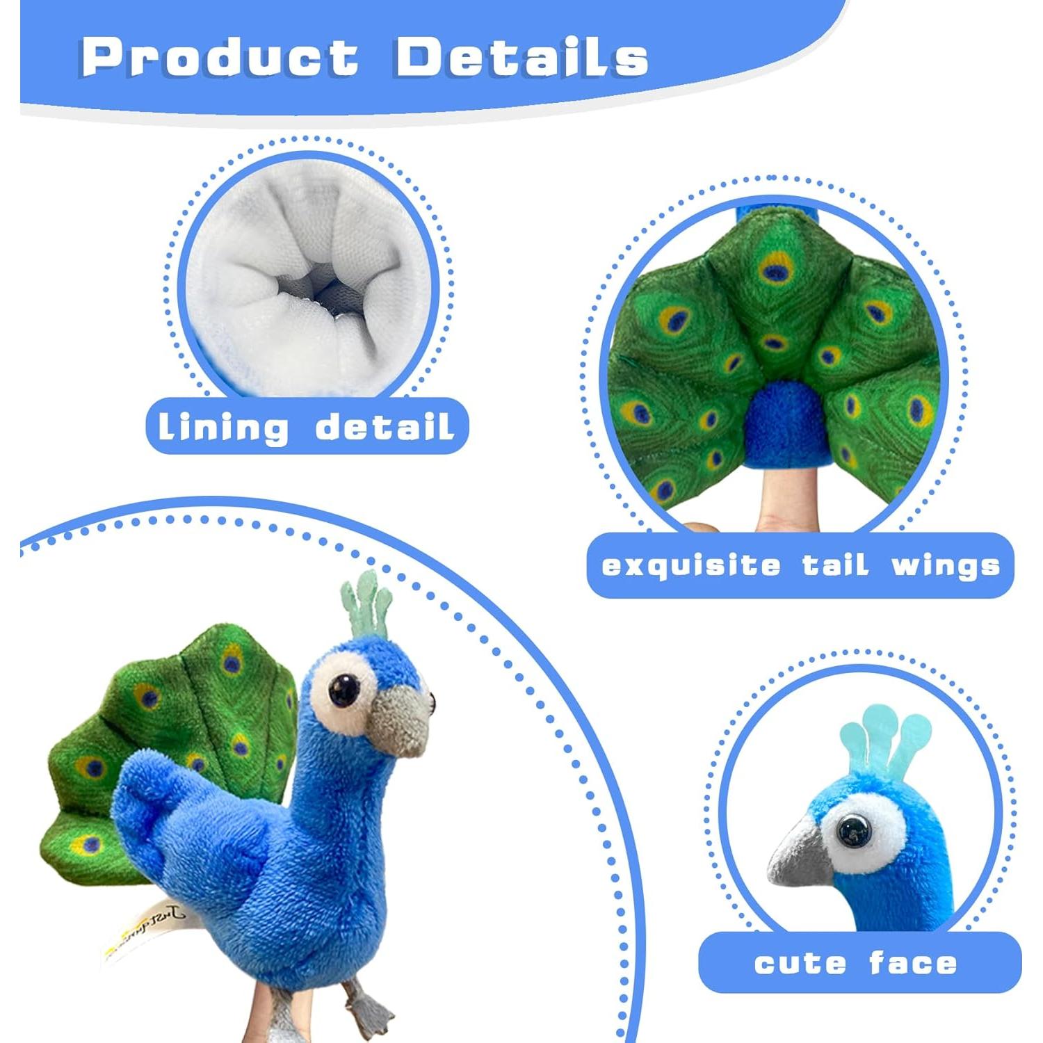 Juego de 6 Marionetas de Dedo de Pájaro JUSTQUNSEEN