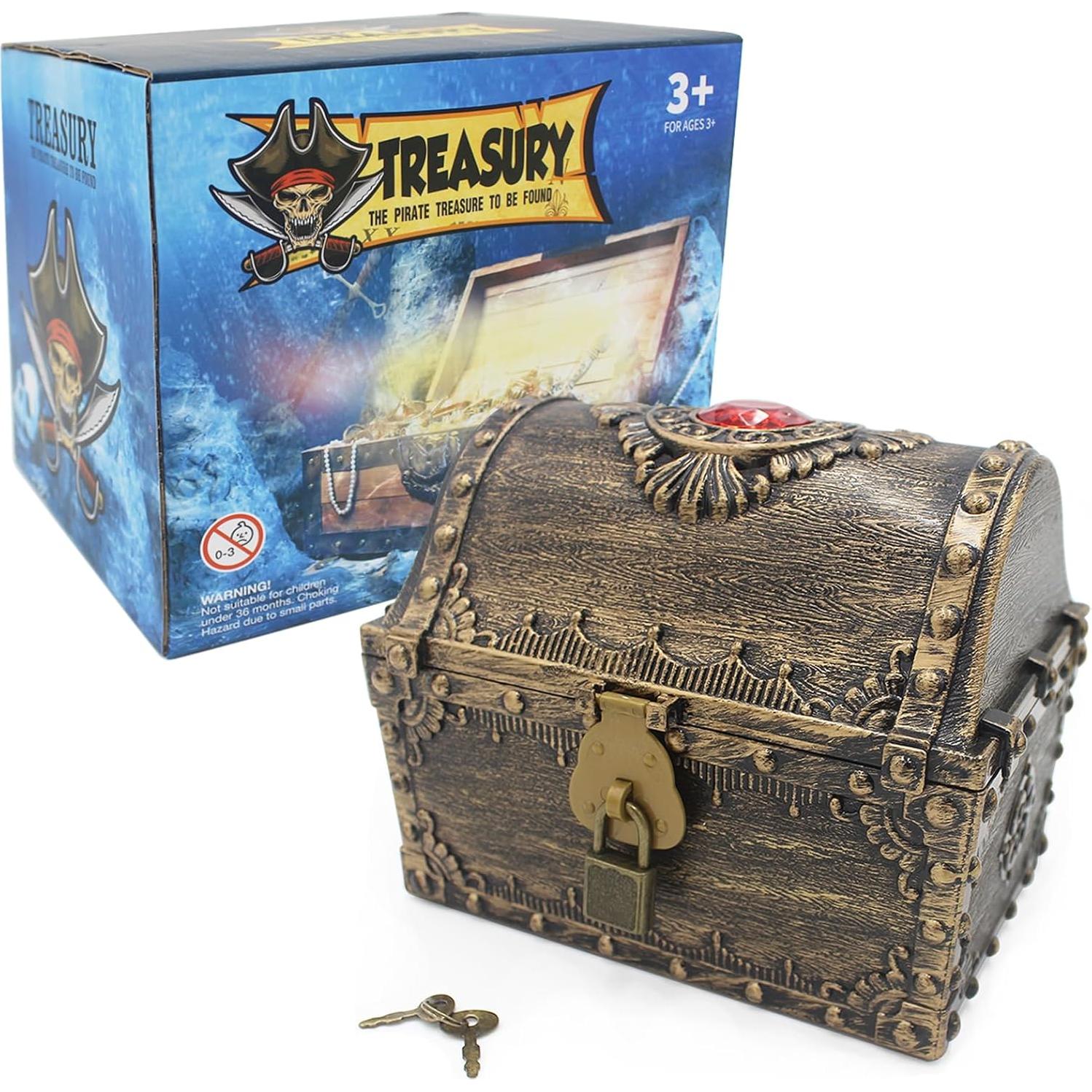 Cofre del Tesoro Infantil Pemalin - Caja Decorativa 12.2x13.2cm