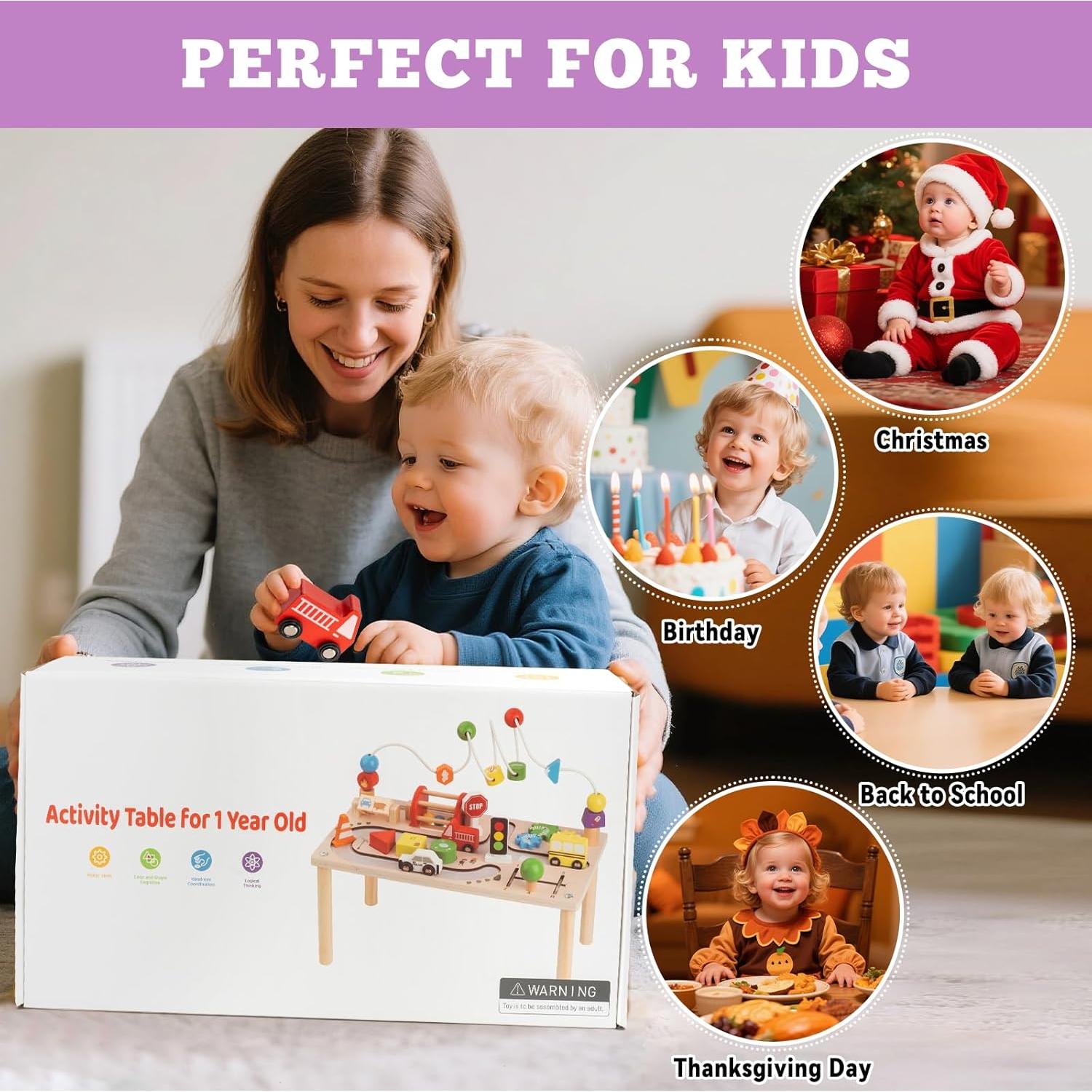 Mesa de Actividades Montessori Busy Edition 8 en 1 para Niños