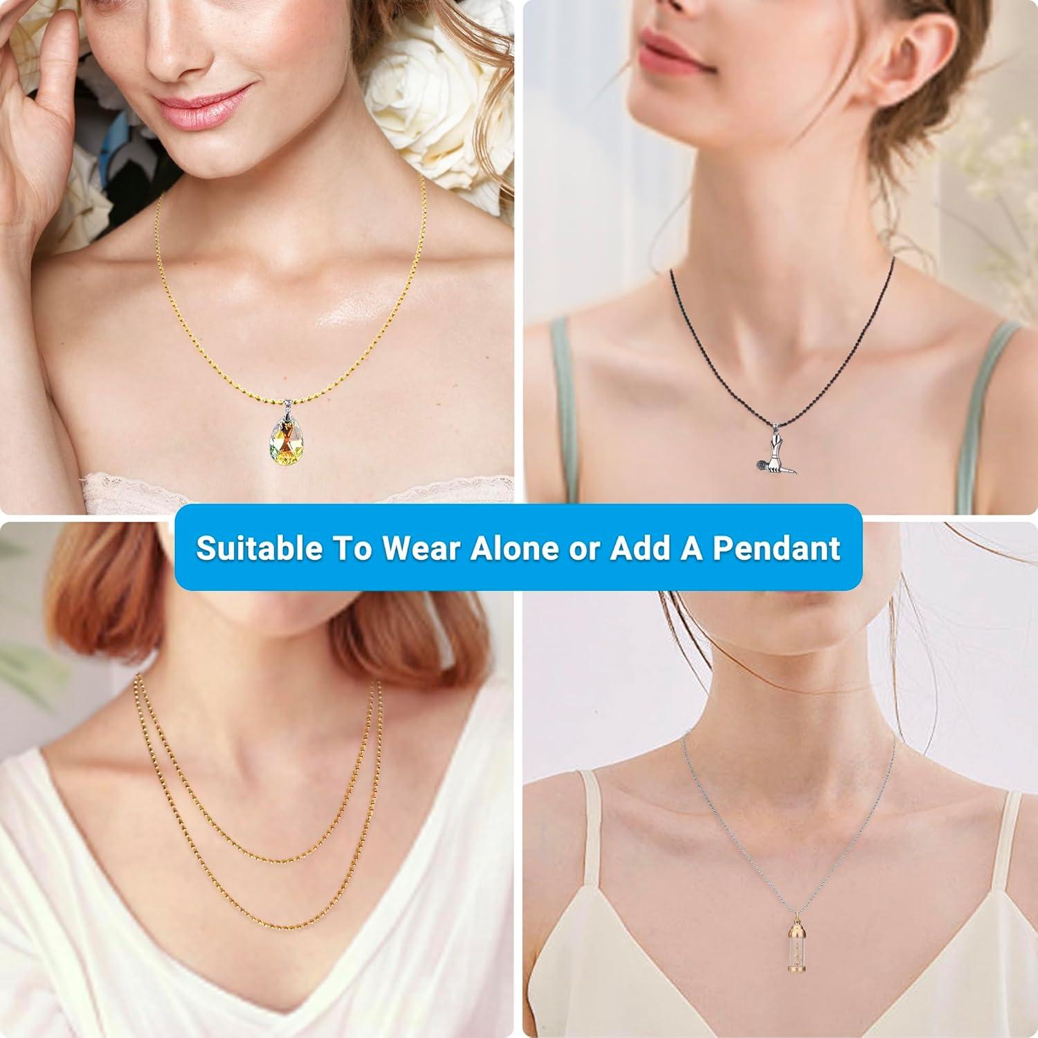 Cadena de bola de metal 10.06m 2.4mm con 30 conectores - Negro