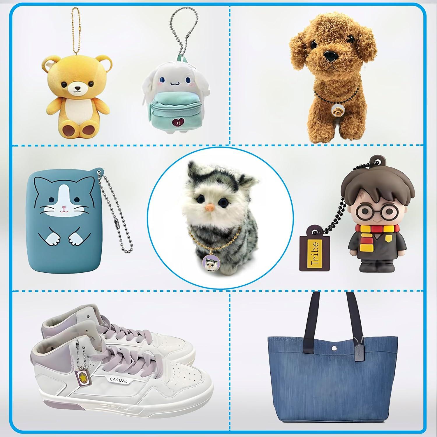 Cadena de bola de metal 10.06m 2.4mm con 30 conectores - Negro