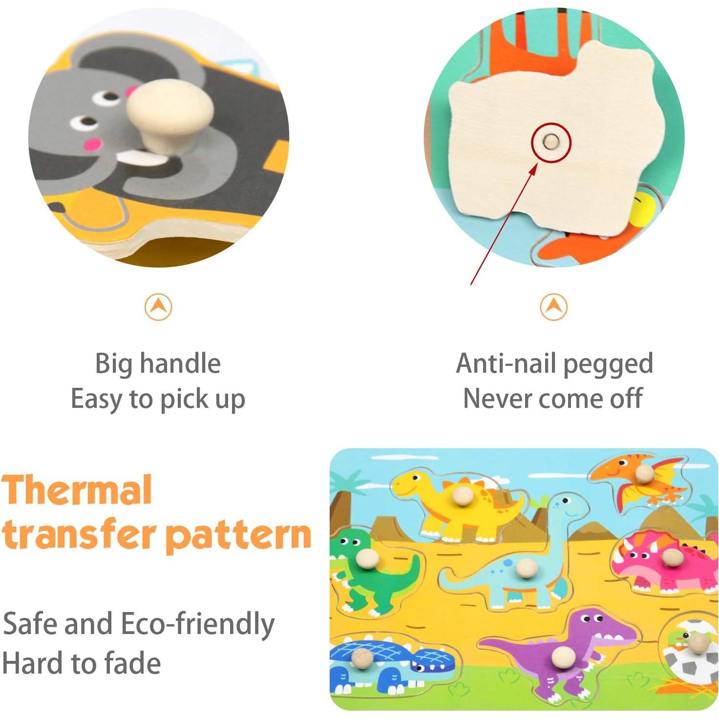 Rompecabezas Educativo de Madera WOOD CITY con Estante 6 Temas