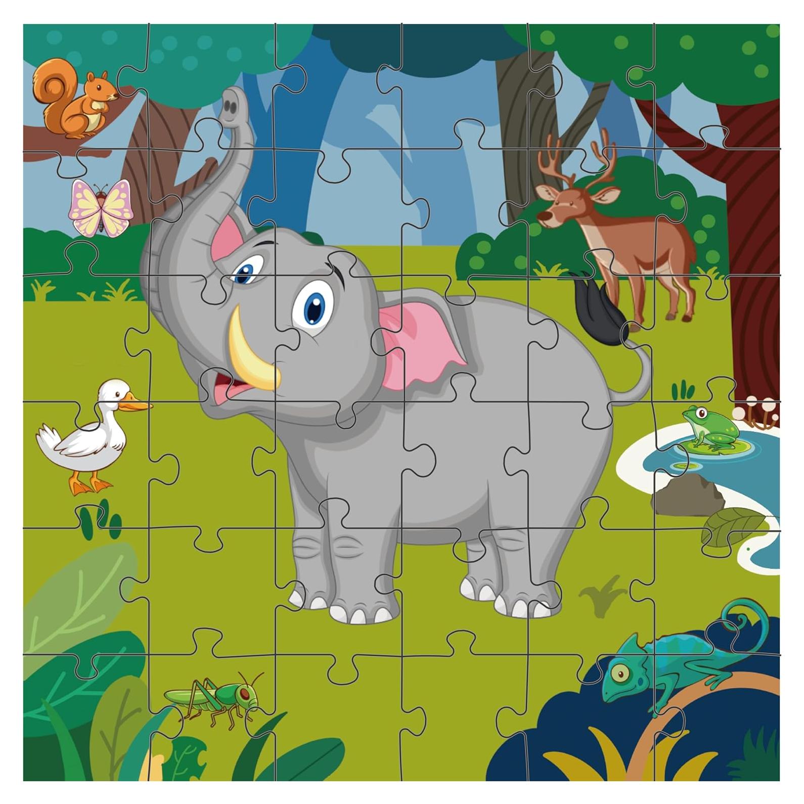 Rompecabezas de Suelo Elefante 36 Piezas Spacemor para Niños