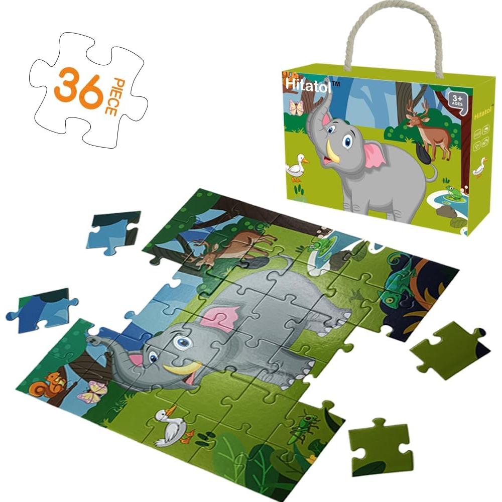 Rompecabezas de Suelo Elefante 36 Piezas Spacemor para Niños