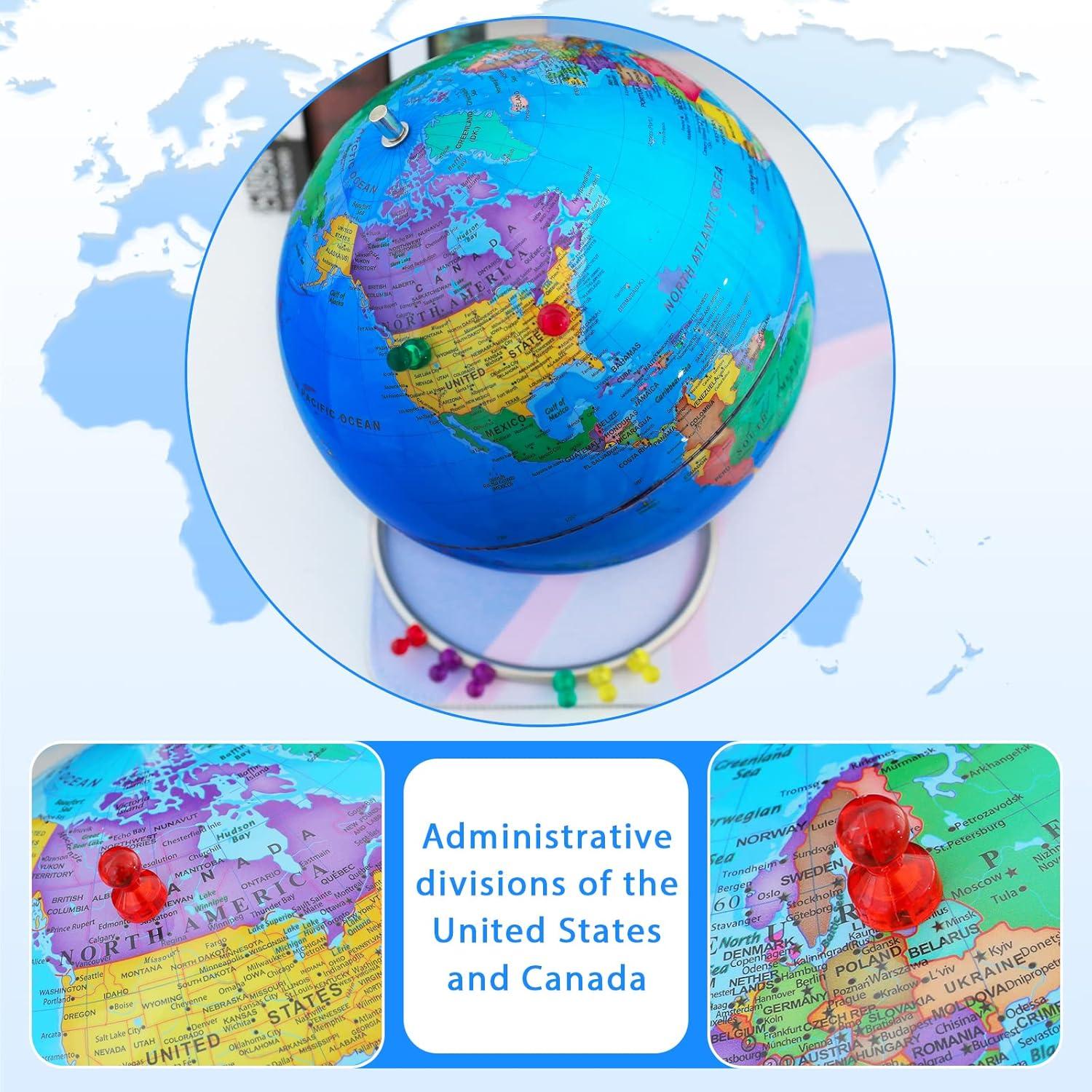 Globo Terráqueo Educativo 22.86 cm BSHAPPLUS con Soporte