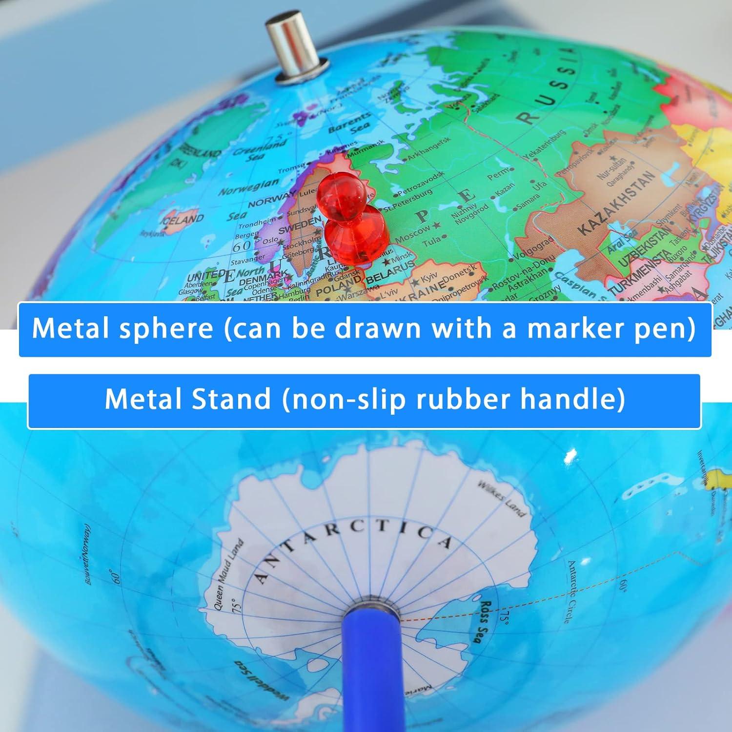 Globo Terráqueo Educativo 22.86 cm BSHAPPLUS con Soporte