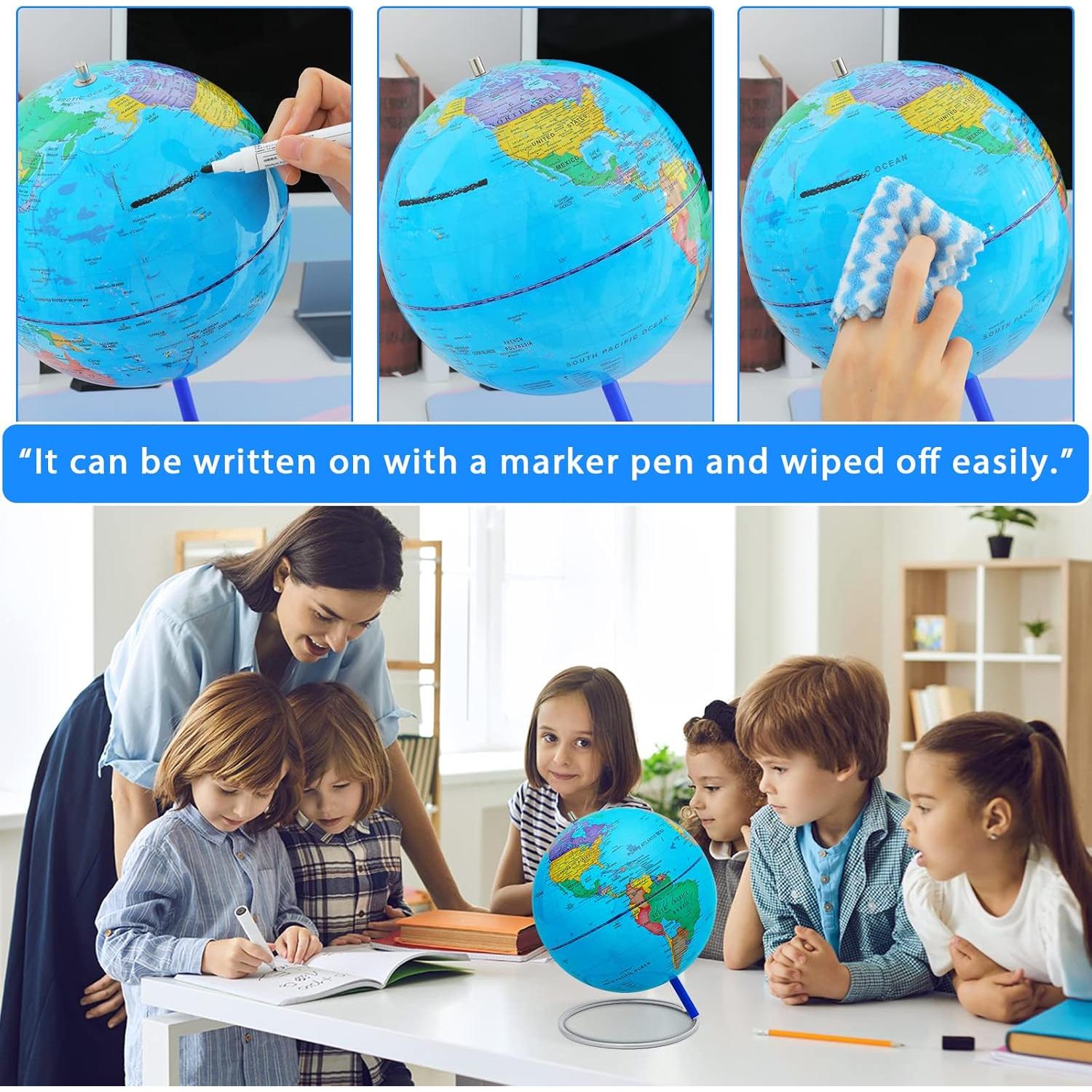 Globo Terráqueo Educativo 22.86 cm BSHAPPLUS con Soporte