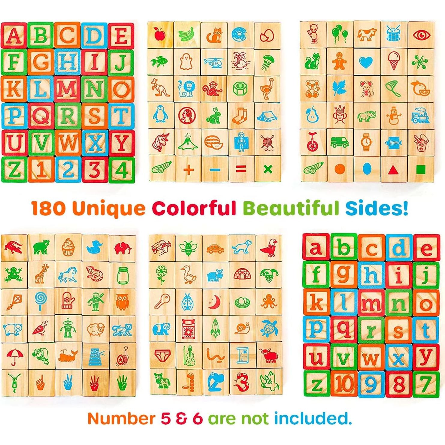 Bloques de Construcción Oaktown Supply 30 Piezas Madera Educativos