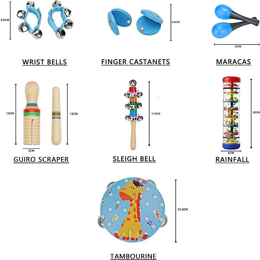 Juego de Instrumentos Musicales Musfunny para Niños 12 Piezas