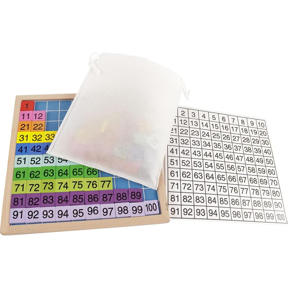 Tablero de Cien de Madera Umbresen Montessori 1-100