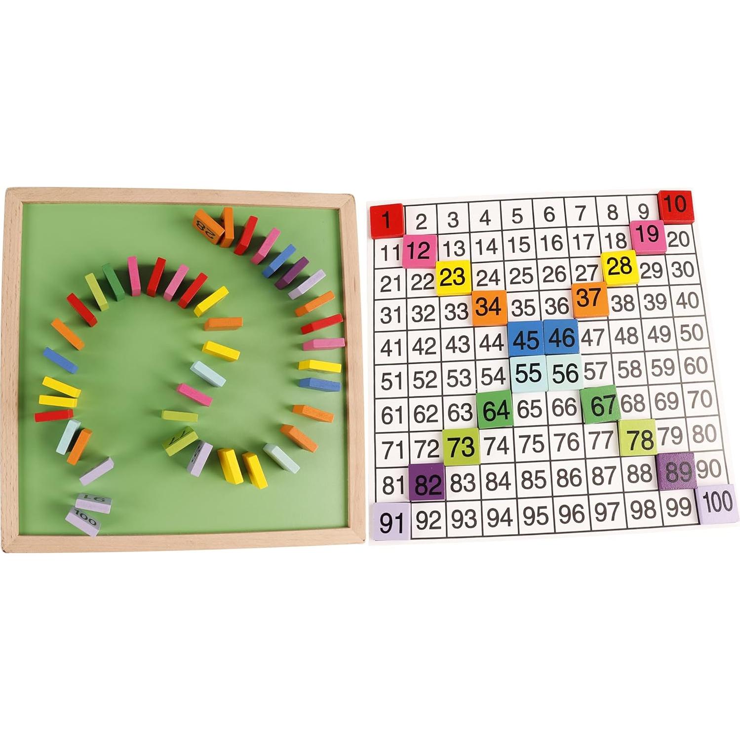 Tablero de Cien de Madera Umbresen Montessori 1-100