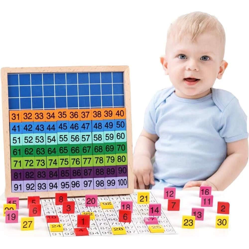 Tablero de Cien de Madera Umbresen Montessori 1-100