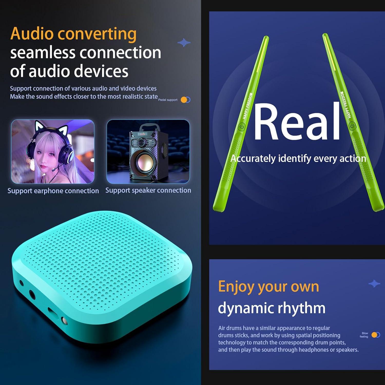 Batería Electrónica Virtual Genérico con Bluetooth y 8 Sonidos