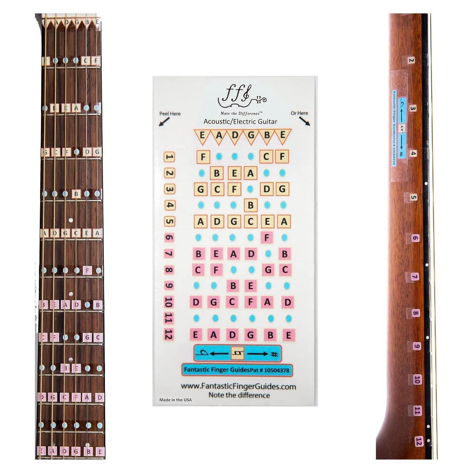 Guía de Dedos FFG para Guitarras Acústicas y Eléctricas 1-12