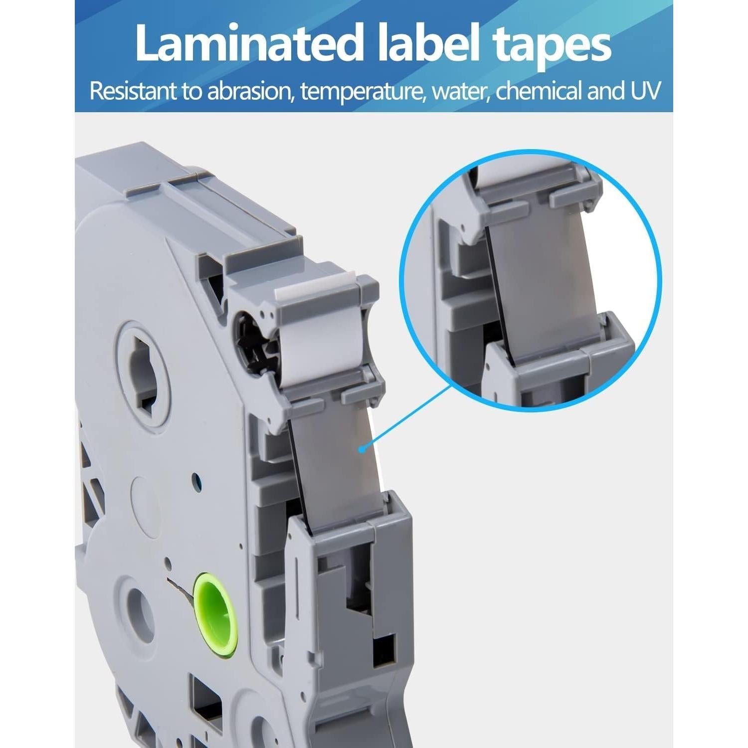 Cintas de Etiquetas Weemay 5-Pack 12mm Laminadas Blancas TZe 231