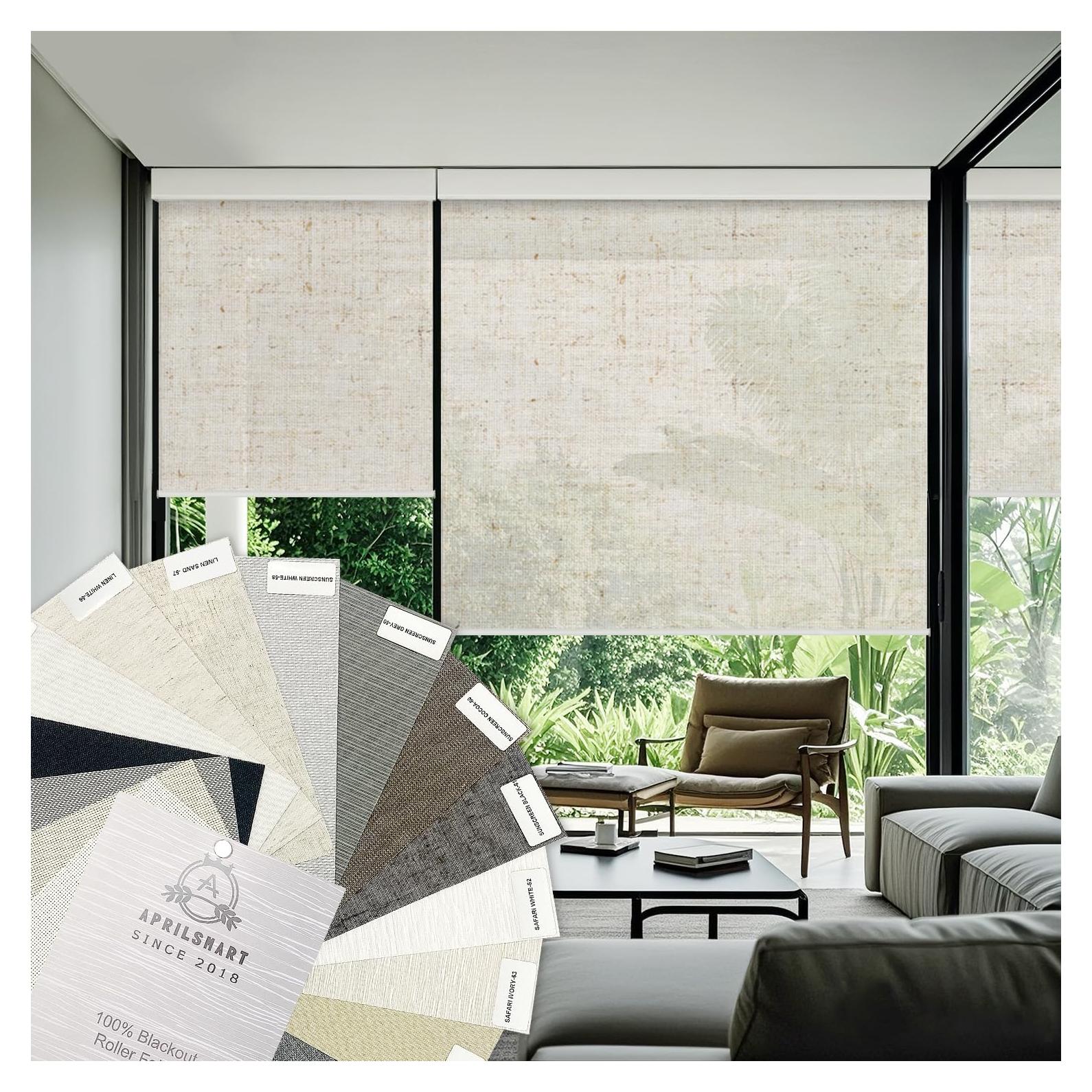 Persianas Motorizadas Aprilsmart 279.4x304.8cm Control Remoto