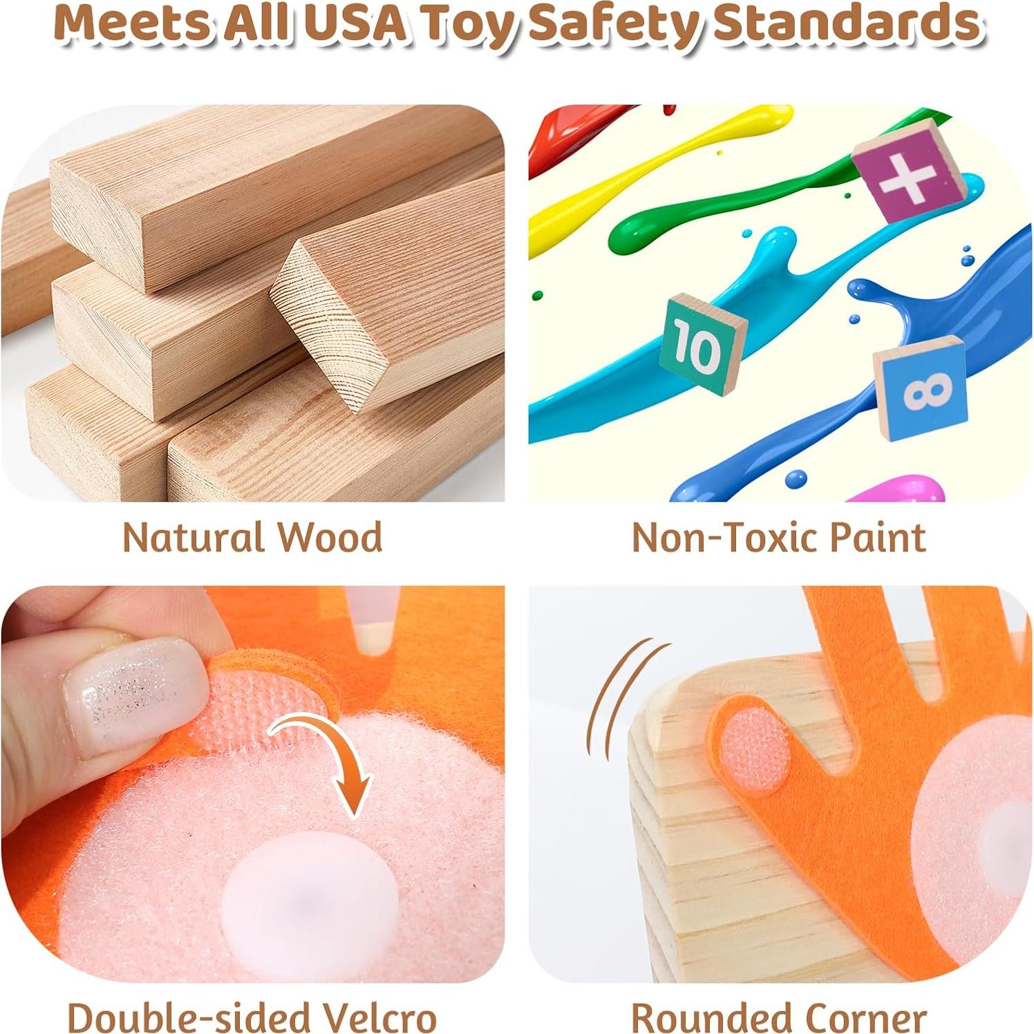 Juguete de Aprendizaje Matemático Montessori YGJT - Bloques de Madera