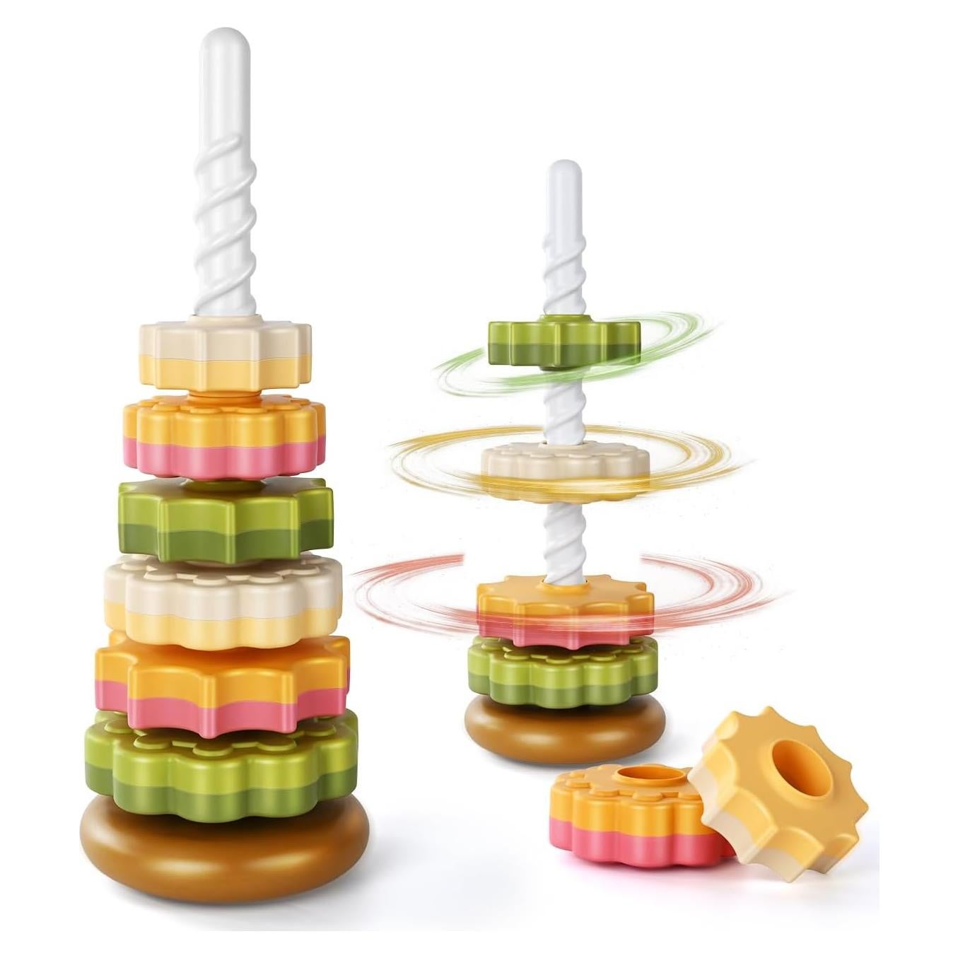 Juguete Apilador Giratorio Montessori Simplefine 40.64 cm