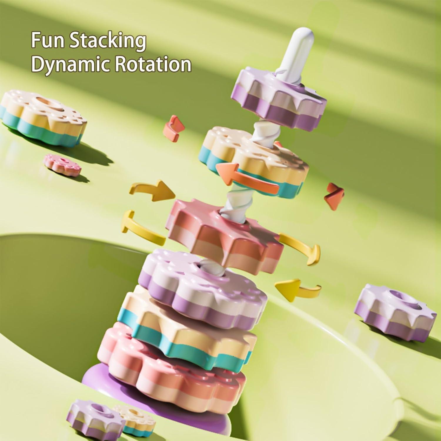 Juguete Apilador Giratorio Montessori Simplefine 40.64 cm
