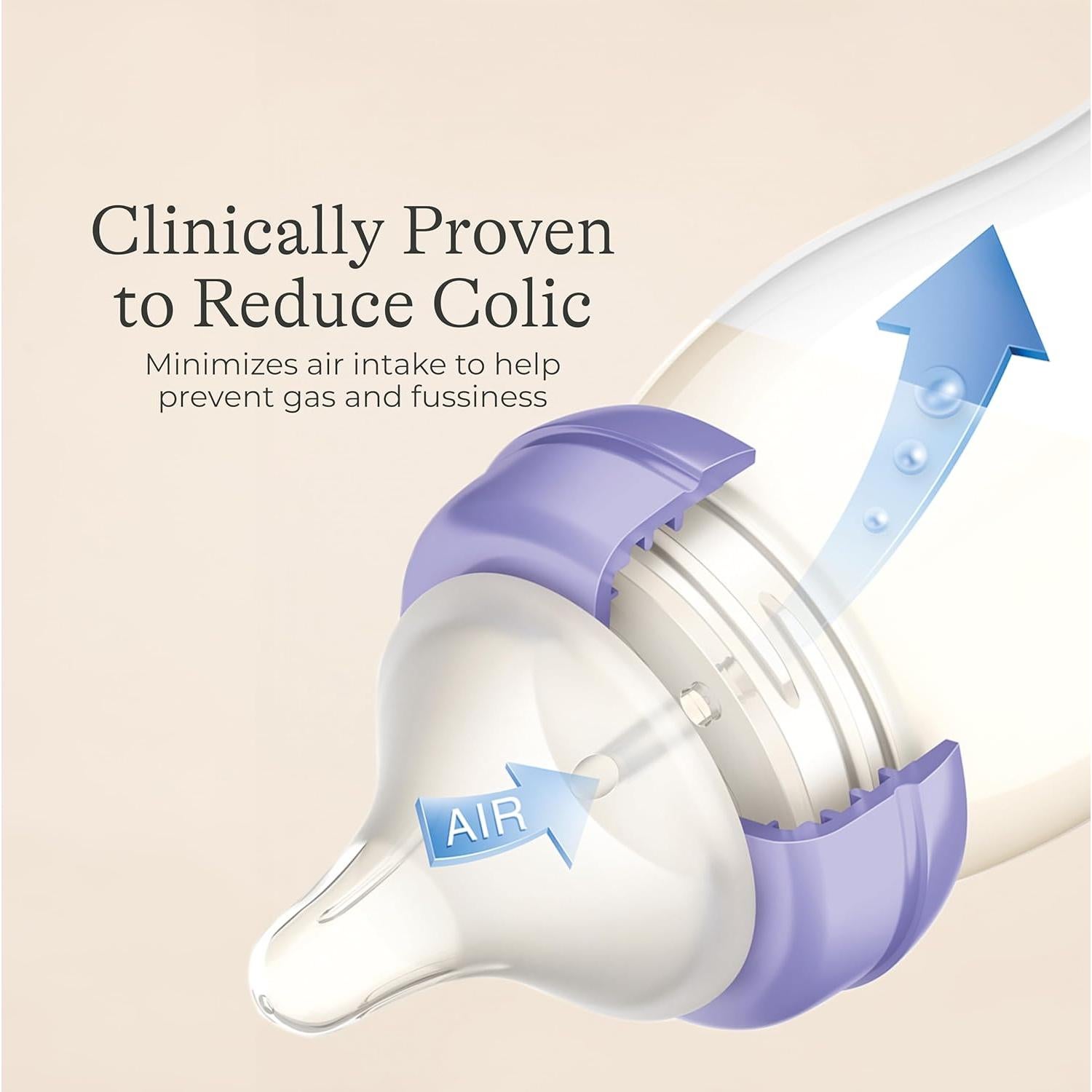 Botella Anti-Cólico Lansinoh 148 ml con Tetina Flujo Lento