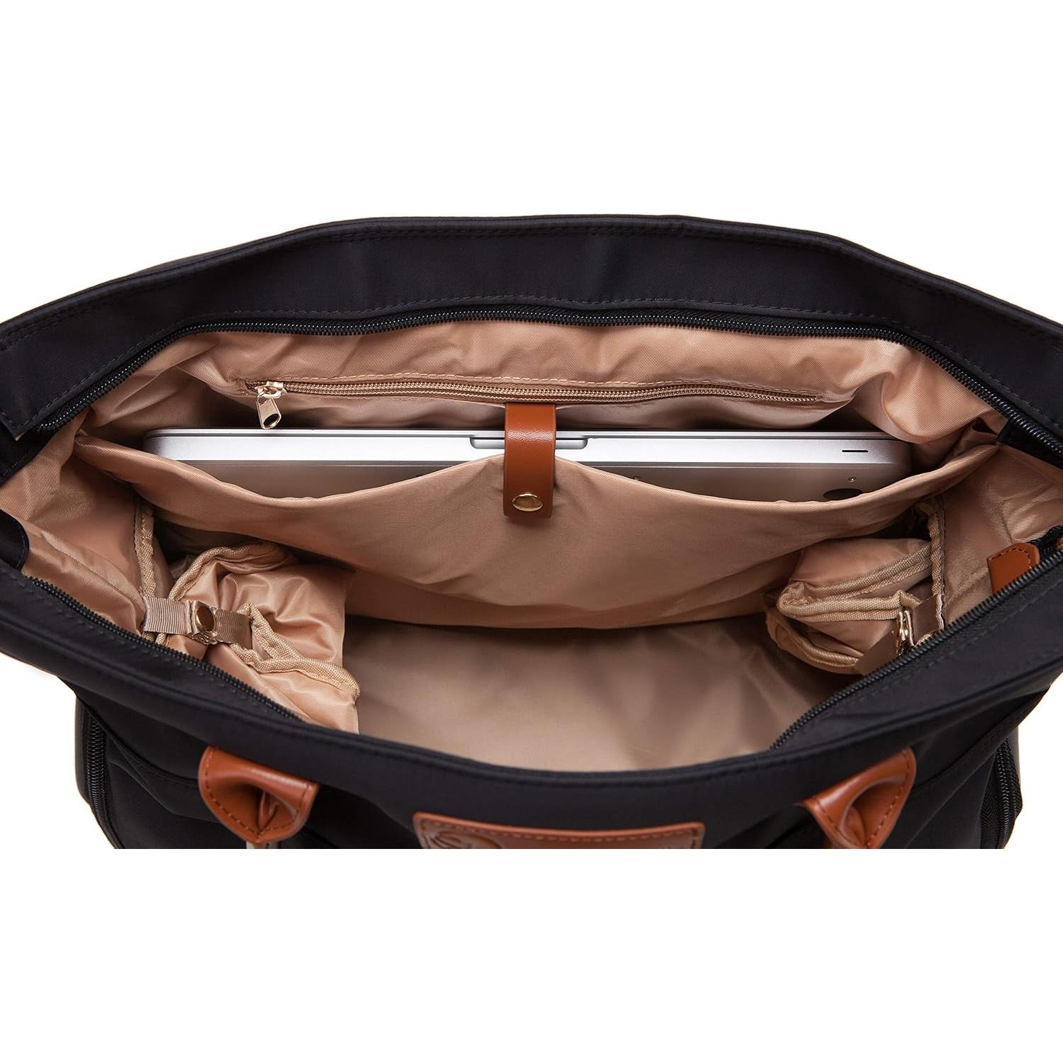 Bolso de Bomba de Pecho Abby Sarah Wells - Negro, Cuero Real