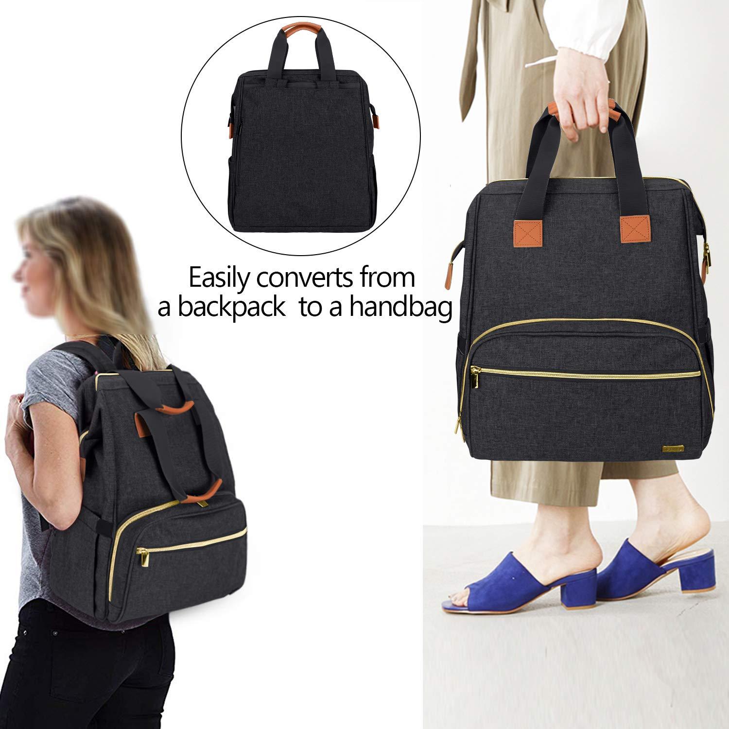 Mochila para Extractor de Leche Teamoy Negra con Compartimento para Portátil